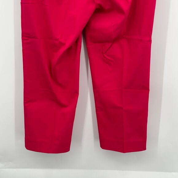 Susan Graver Crop Zip Pants Trousers Dark Pink Womens Size 4 Smooth Front - Picture 7 of 10